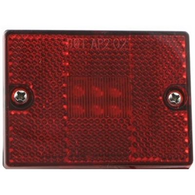 RED MARKER LIGHT / REFLECTOR WITH STUDS 2 3 / 4''X2 1 / 8''