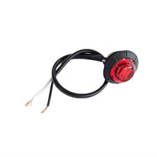 LED RED ROUND MARKER LIGHT 3 / 4" WITH 7" WIRE DOT