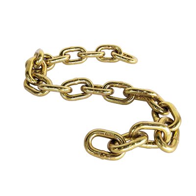 3 / 8" G70 CHAIN GOLD 36"NO HOOK
