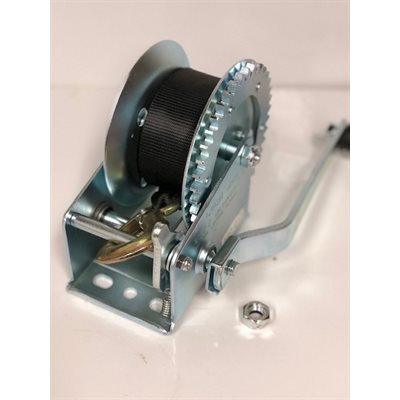 WINCH ZINC 1800 LBS WITH 25' STRAP+HOOK