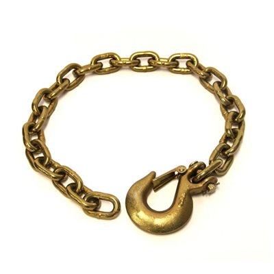 3 / 8" G70 CHAIN GOLD 36" HOOK WITH LATCH 3 / 8"